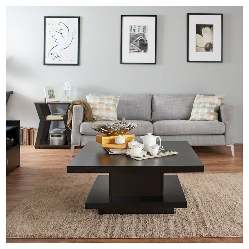 Traci Contemporary Pagoda Style Coffee Table Black - HOMES: Inside + Out, 4 of 6