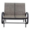 Courtyard Casual Santa Fe Alum Sling Loveseat Glider - 3 of 4