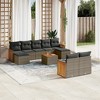 vidaXL Garden Sofa Set Grey with dark grey cushions - 2 of 4