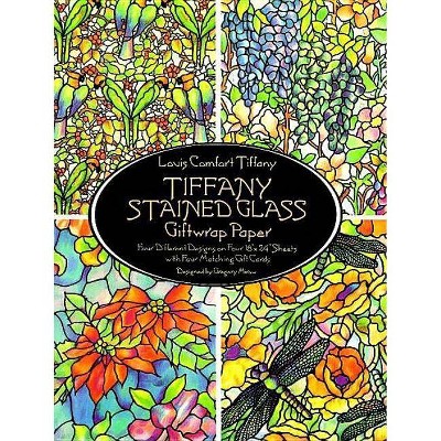 Tiffany Stained Glass Giftwrap Paper - (Dover Giftwrap) by  Louis Comfort Tiffany (Paperback)