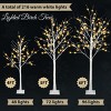 Set of Lighted Birch Tree, 4FT 48 LED/5FT 72 LED/6FT 96 LED Artificial Tree with Warm White Lights, Christmas Tree for ?Decoration Inside and Outside - 2 of 4