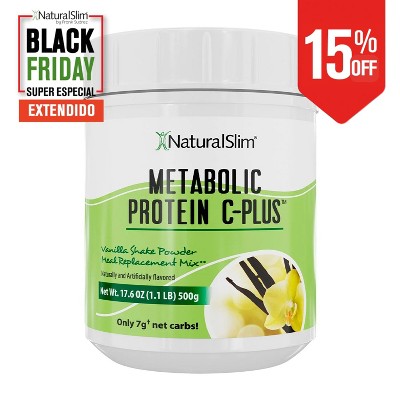 NaturalSlim Metabolic Protein C-Plus Vanilla Whey Protein Shake Powder, 10 Servings