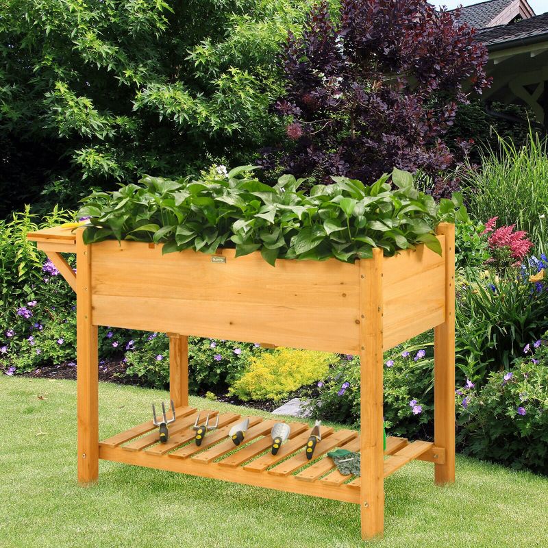 Costway Raised Garden Bed Elevated Planter Box Kit w/8 Grids & Folding Tabletop, 4 of 11