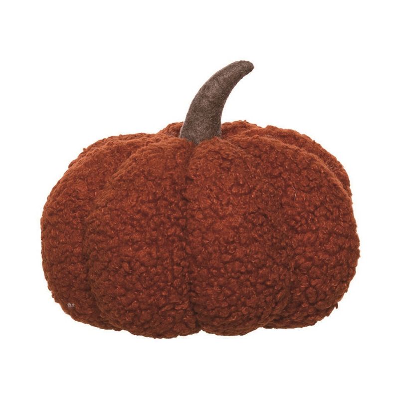 Transpac Polyester Plush Fuzzy Harvest Fall Pumpkin Decor Set of 3, 7.5 x 7.5 x 7.0 inch, 3 of 5
