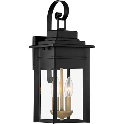 Franklin Iron Works Bransford 21 1/2" High Black Outdoor Wall Light