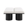 Meridian Furniture,Pavilion Boucle Fabric Bench - 3 of 4