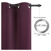PiccoCasa Window Rod Pocket Valance Thermal Insulated Curtain Panels 2Pcs - 3 of 4