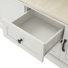 NicBex Hall Tree with Bench Entryway Hall Tree with 3 Hooks, 3 Open Shelves, 2 Drawer and 2 Storage Cabinets Anti-Dumping Hall Tree, White - 4 of 4
