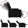 vidaXL Black Faux Leather Manual Recliner - Wingback Armchair with Cup Holders and Handle for Home Theater/Lounge - 4 of 4