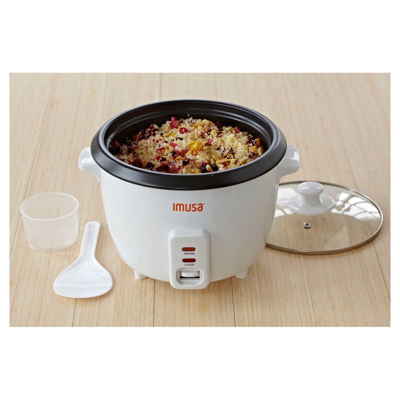 IMUSA 5 Cup Electric Nonstick Rice Cooker - White, 4 of 9