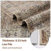 Boho Distressed Rug Vintage Medallion Print Carpet Machine Washable Low Pile Thin Floor Area Rug - 4 of 4