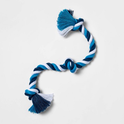 Hanukkah Rope Dog Toy - Blue/White - M