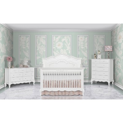 evolur aurora 5 in 1 convertible crib frost