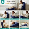 Wedge Pillow, 12 Bed Wedge for Acid Reflux, Sleeping, Snoring, Cooling Foam, Navy - 2 of 4