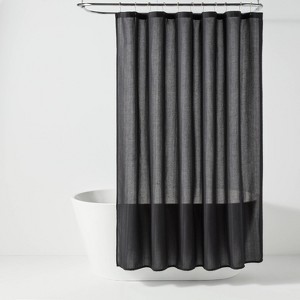 Fabric Herringbone Shower Curtain - Room Essentials™ - 1 of 4