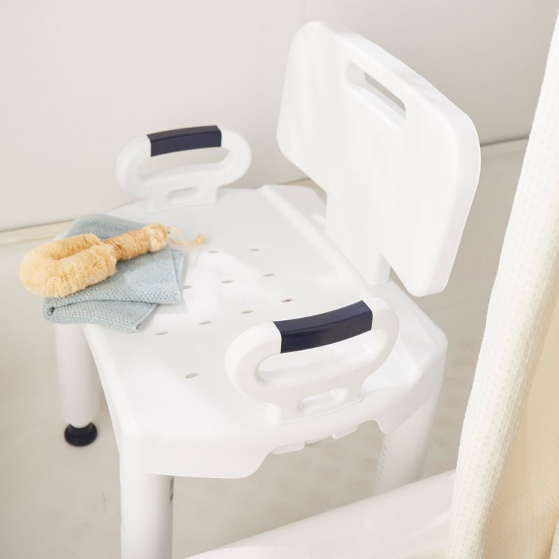 McKesson Bath Chair with Backrest, Plastic Shower Seat, 1 Count, 3 of 4