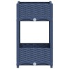 vidaXL Raised Bed Blue Grey Polypropylene 15.7 in x 15.7 in x 28.0 in - 3 of 4