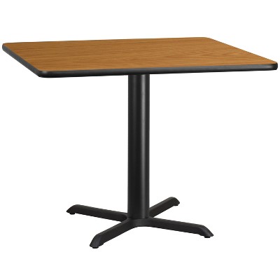 Emma and Oliver 42" Square Laminate Table Top with 33"x33" Table Height Base