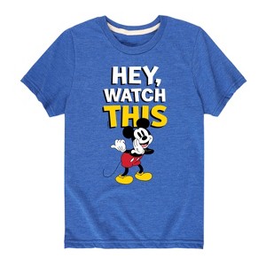 Boys' - Disney - Mickey Hey, Watch This Short Sleeve Graphic T-Shirt - 1 of 4