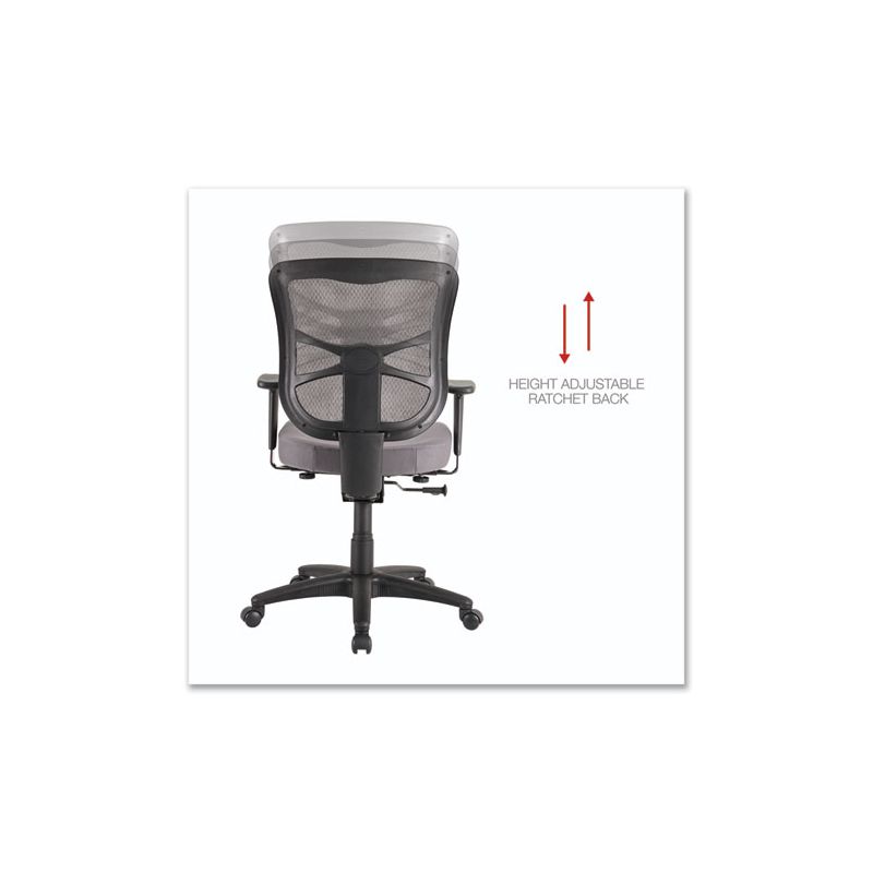 Alera Alera Elusion Series Mesh Mid-Back Swivel/Tilt Chair, Supports Up to 275 lb, 17.9" to 21.8" Seat Height, Gray Seat, 4 of 8