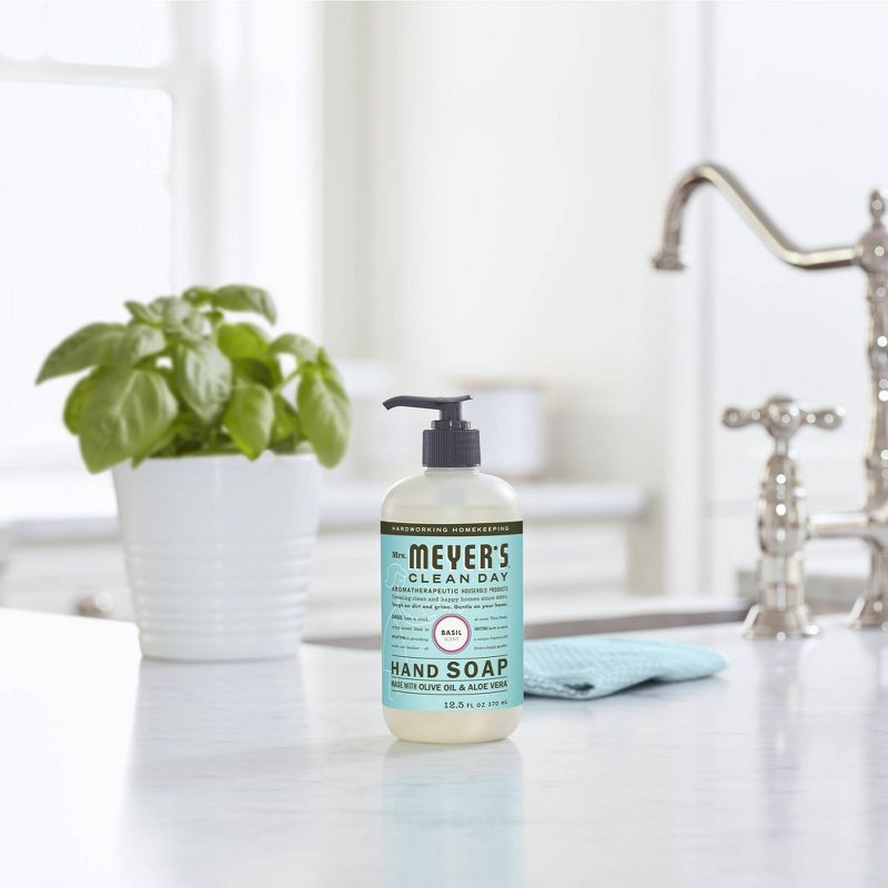 Mrs. Meyer&#39;s Clean Day Basil Scent Liquid Hand Soap - 12.5 fl oz, 4 of 9