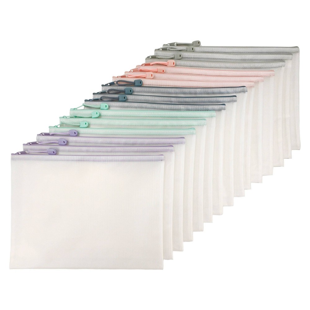 15pk Letter Size Zip Pouches, Teacher Supplies - up&up™