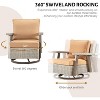 Bestier Patio Bistro Set, 3-Piece Swivel Rocker Chairs with Side Table, Rattan Patio Conversation Sets with Soft Cushion for Garden, Backyard, Porch - 3 of 4