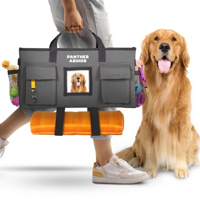 Panther Armor Dog Travel Bag- Hanging Dog Organizer ,  Dog Food & Treat Container for Travel Accessories