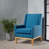 GDFStudio Glasgow Modern Fabric Upholstered Club Chair with Rubberwood Leg - 2 of 4