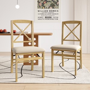 HOMEFUN Scandinavian style wooden dining chair - 1 of 4