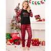 Women's Christmas Pajamas Matching Xmas Classic Printed Plaid Nightgown Sets Loungewear Sleepwear Set - 4 of 4