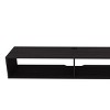 Syemin TV Stands and Consoles Sleek Floating Media Rack Melamine Wengue Suits Contemporary Living Rooms Adds Warm Rich Vibe, Brown, 65"*18"*4" - 3 of 4