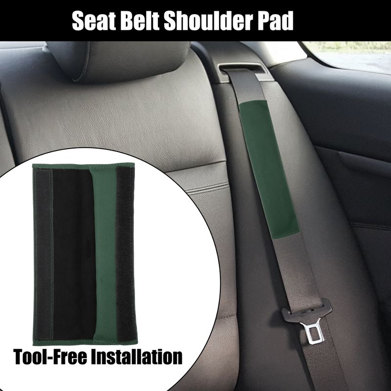 Unique Bargains Universal Faux Leather Car Seat Belt Shoulder Pad 9.25"x2.56" 2 Pcs, 2 of 7