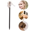 Unique Bargains Three-petal Flower Tassel Hair Chopstick 1 Pc - 3 of 4