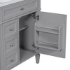 SeaCamel 30" Single Sink Bathroom Vanity - Modern Storage Cabinet with 2 Drawers & Tip-out Drawer - 4 of 4