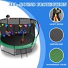 GDFStudio Vivian Outdoor/Indoor Steel Ladder Round Trampoline with Enclosure and Flag - 4 of 4