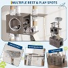 Cat Tree with Litter Box Enclosure 66.9", 2-in-1 Multi-Level Cat Condo Tower for Indoor Cats, Scratching Posts, Perch, Caves, Space-Saving Cat House - 3 of 4