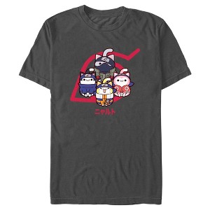 Men's Naruto Nyaruto Cat Team T-Shirt - 1 of 4