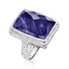 Ross-Simons 17.00 Carat Sapphire Roped-Edge Ring in Sterling Silver - 3 of 4