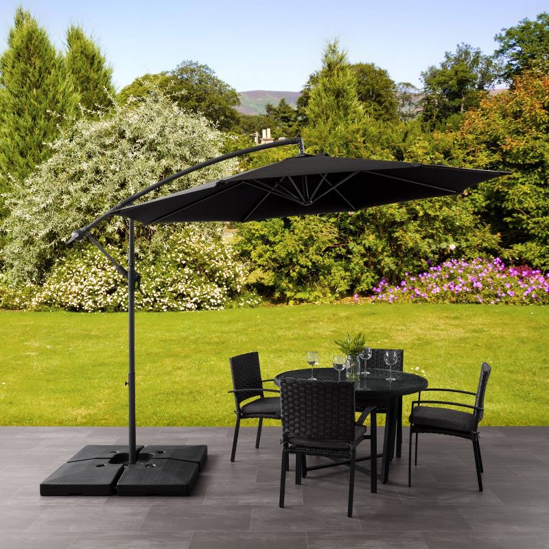 9.5' UV Resistant Offset Tilting Cantilever Patio Umbrella - CorLiving, 2 of 12