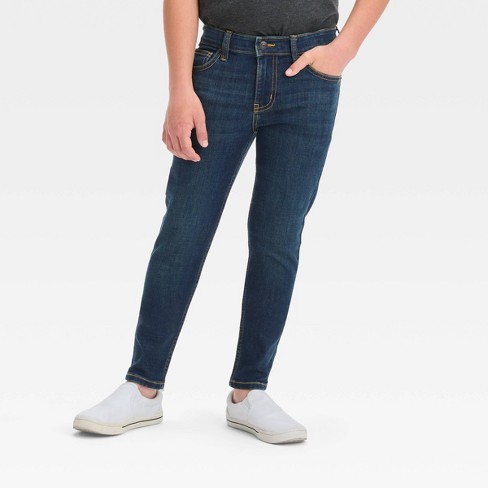 Boys' Super-stretch Super Skinny Jeans - Cat & Jack™ Dark Wash 5 : Target