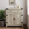 Clarabelle Rustic Farmhouse Barn Door Accent Cabinet White Oak ...