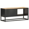 vidaXL TV Stand with Carved Door 35.4"x11.8"x15.7" Rough Mango Wood - 4 of 4
