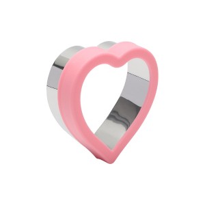 Unique Bargains Biscuit Cutter Large Heart Trio Cookie Cutter Hand Washable Stainless Steel Plastic 3.9"x4.1"1.6" 1Pcs - 1 of 4