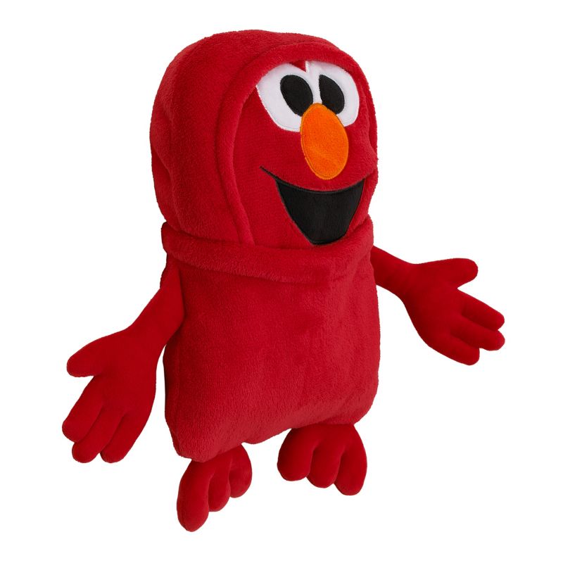 Sesame Street Come and Play Red Elmo Super Soft Character Shaped Toddler Blanket, 2 of 9