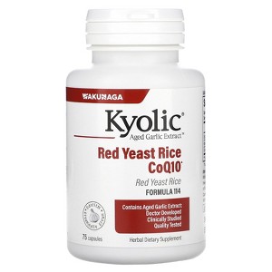 Kyolic Aged Garlic Extract™, Red Yeast Rice Plus CoQ10,  Formula 114, 75 Capsules - 1 of 2