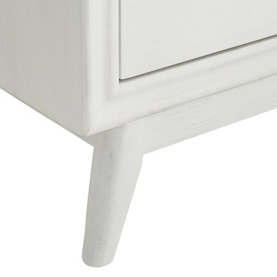 Oslo 32" White MDF and Poplar Mid-Century 3-Drawer Chest