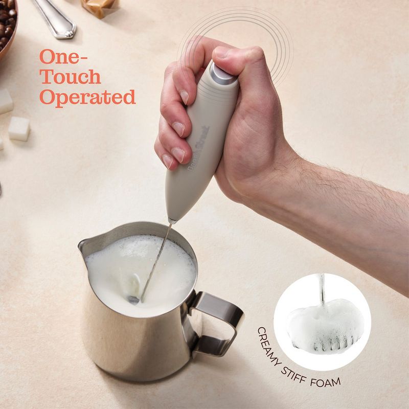Peach Street Powerful Handheld Milk Frother, Mini Frother Wand, Battery Operated Stainless Steel Mixer, With Stand. for Milk, Latte, 3 of 13
