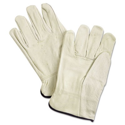MCR Safety Unlined Pigskin Driver Gloves, Cream, X-Large, 12 Pairs