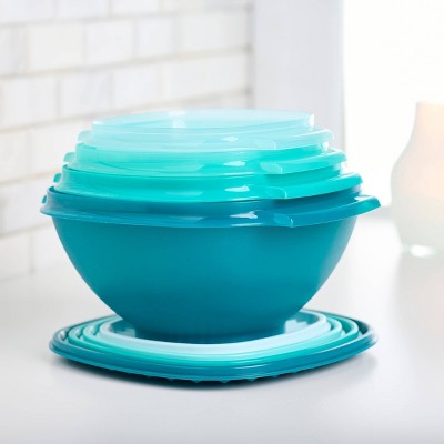 Tupperware 30pc (set of 15) Heritage Food Storage Container Set Teal Green: Stackable, Dishwasher-Safe!!